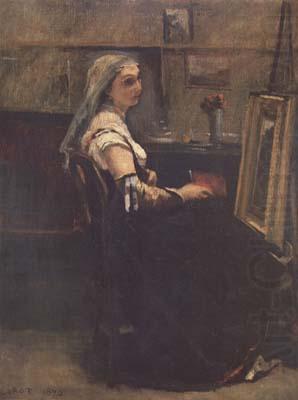 Jean Baptiste Camille  Corot L'atelier (mk11) china oil painting image